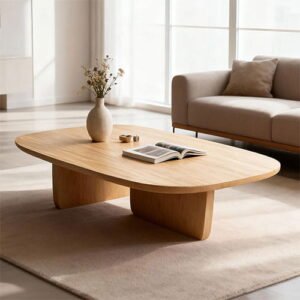 wooden coffee table