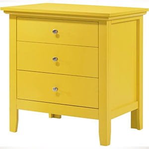 yellow bedside table colorful furniture dopamine decor modern nightstand with drawers